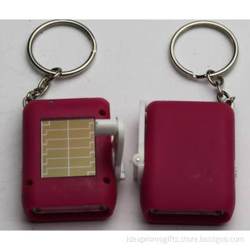 Red Solar Torch Keychain